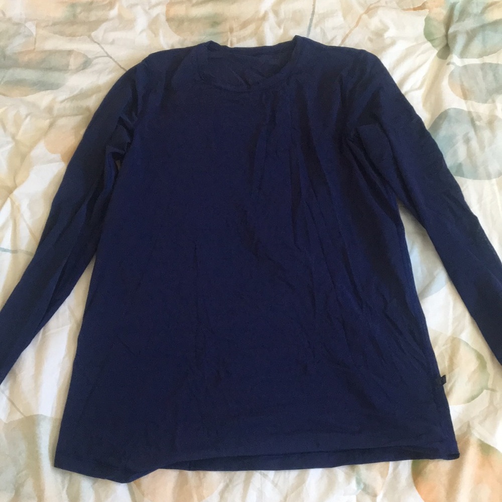 Sheer Long Sleeve Navy Lululemon Shirt